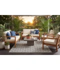 Dynamic Rugs MELISSA Grey/Blue 4232 2ft. 2in. x 7ft. 3in. Rect. Rug