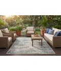 Dynamic Rugs MELISSA Grey/Blue 4234 2ft. 2in. x 7ft. 3in. Rect. Rug