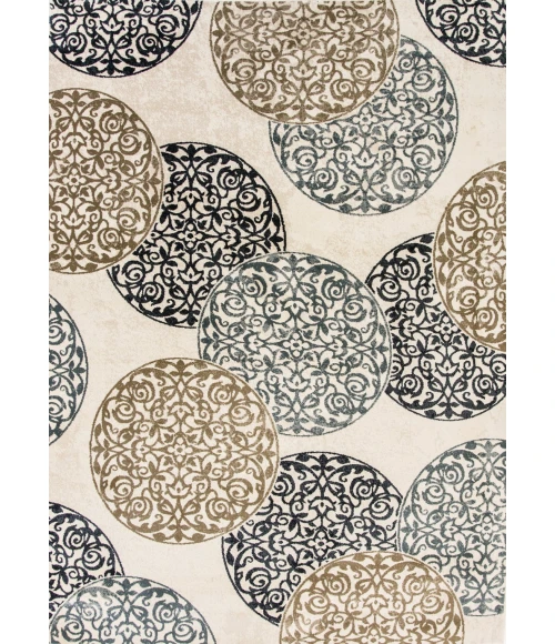 Dynamic Rugs MELODY Ivory 985014 5ft. 3in. x 7ft. 7in. Rect. Rug