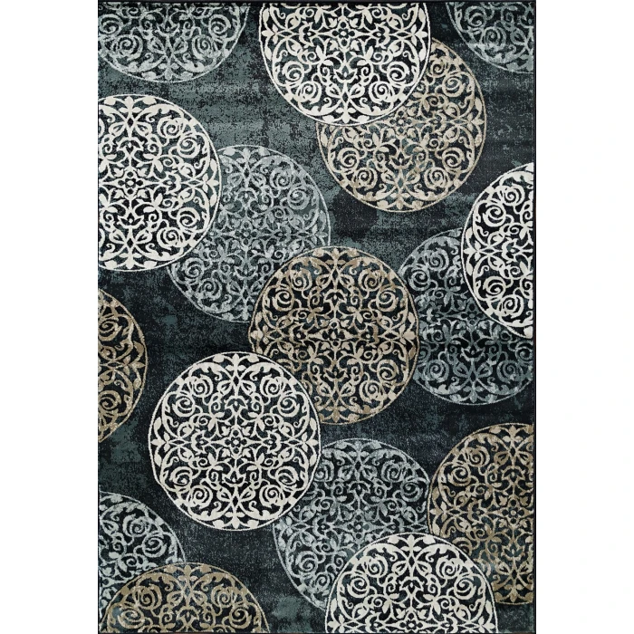Dynamic Rugs MELODY Blue 985014 2ft. 2in. x 10ft. 10in. Rect. Rug