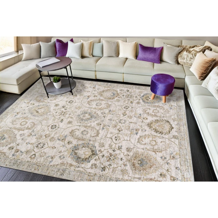 Dynamic Rugs MILANO Grey/Beige/Dark Grey 12500 2ft. 7in. x 4ft. 11in. Rect. Rug