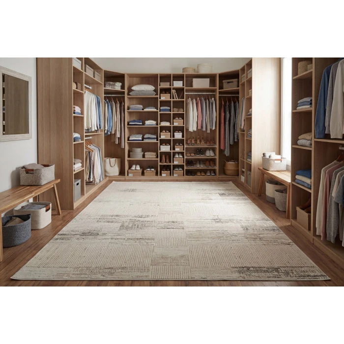 Dynamic Rugs MONTROSE Cream/Beige/Grey 1784 6ft. 7in. x 9ft. 6in. Rect. Rug