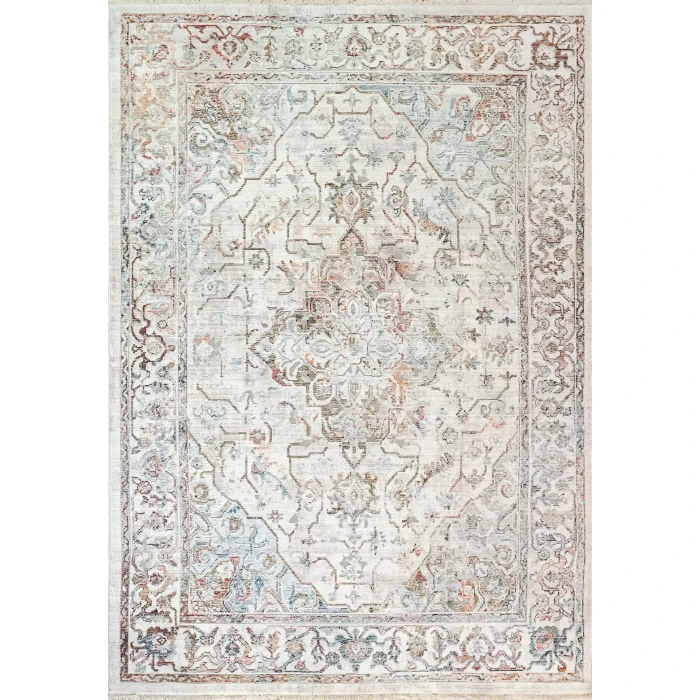Dynamic Rugs MOOD Red/Blue/Ivory 8457 6ft. 7in. x 9ft. 6in. Rect. Rug