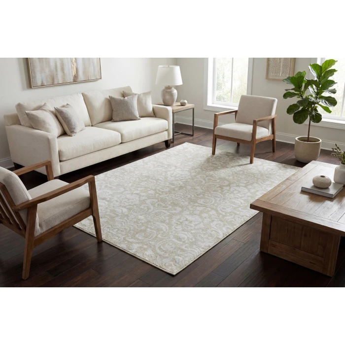 Dynamic Rugs MYSTERIO Ivory 1217 5ft. 3in. x 7ft. 7in. Rect. Rug