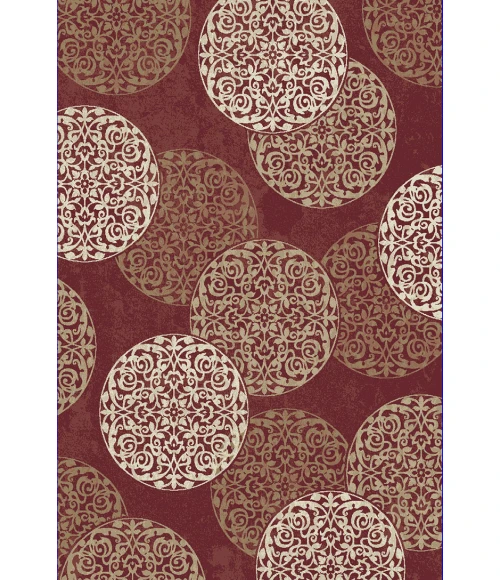 Dynamic Rugs MELODY Red 985014 5ft. 3in. x 7ft. 7in. Rect. Rug