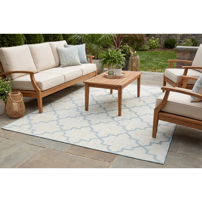 Dynamic Rugs NEWPORT Blue 96003 7ft. 10in. x 10ft. 10in. Rect. Rug