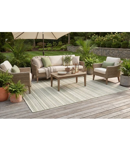 Dynamic Rugs NEWPORT Green/Ivory 96005 7ft. 10in. x 10ft. 10in. Rect. Rug
