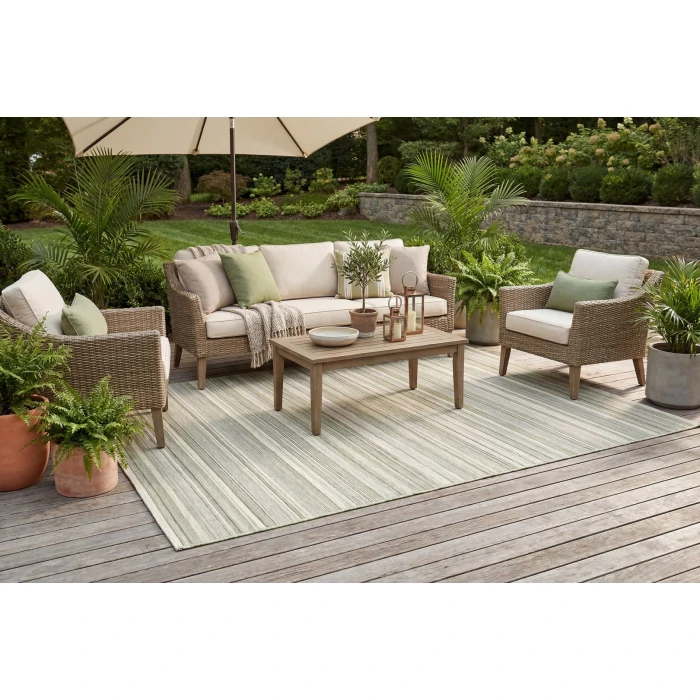 Dynamic Rugs NEWPORT Green/Ivory 96005 2ft. 2in. x 7ft. 7in. Rect. Rug