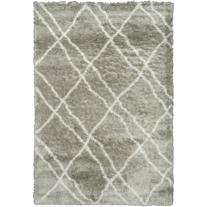 Dynamic Rugs NORDIC Silver/White 7431 2ft. 7in. x 5in. Rect. Rug