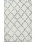 Dynamic Rugs NORDIC White/Silver 7432 7ft. 5in. x 10ft. 6in. Rect. Rug