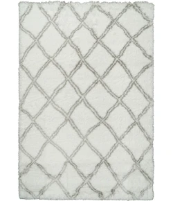 Dynamic Rugs NORDIC White/Silver 7432 2ft. 7in. x 5ft. Rect. Rug