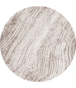 Dynamic Rugs OBSESSION Cream/Taupe 9537 5ft. 2in. Round Rug