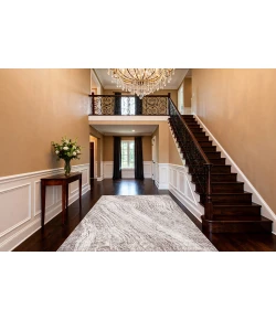 Dynamic Rugs OBSESSION Cream/Taupe 9537 5ft. 2in. Round Rug