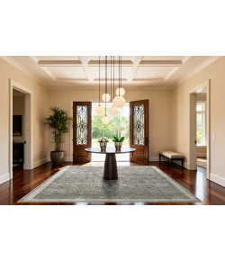 Dynamic Rugs OLIVIA Anthracite/Ivory 12734 9ft. x 12ft. 6in. Rect. Rug