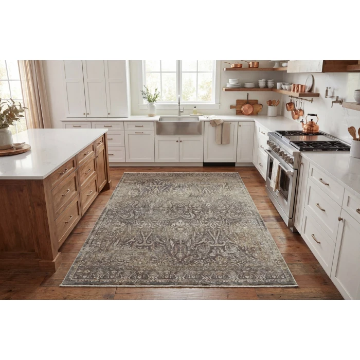 Dynamic Rugs PANDORA Brown/Beige/White 17641 6ft. 7in. x 9ft. 6in. Rect. Rug