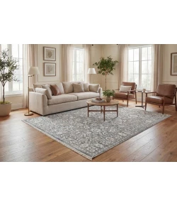Dynamic Rugs PATARA Dark Grey/Silver 10566 9ft. x 12ft. 6in. Rect. Rug