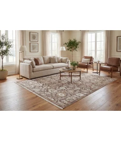 Dynamic Rugs PATARA Rust/Brown/Ivory 10568 9ft. x 12ft. 6in. Rect. Rug