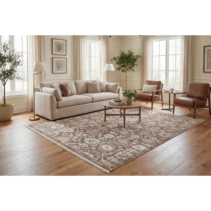Dynamic Rugs PATARA Rust/Brown/Ivory 10568 7ft. 10in. x 10ft. Rect. Rug