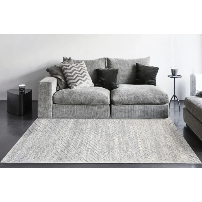 Dynamic Rugs PIKE Grey/Dark Grey 11200 5ft. 2in. x 7ft. Rect. Rug