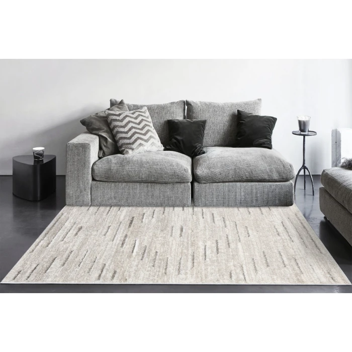 Dynamic Rugs PIKE Ivory/Brown 11202 5ft. 2in. x 7ft. Rect. Rug