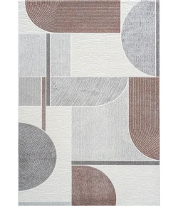 Dynamic Rugs POLARIS Ivory/Grey/Burgundy 46002 7ft. 10in. x 10ft. 10in. Rect. Rug