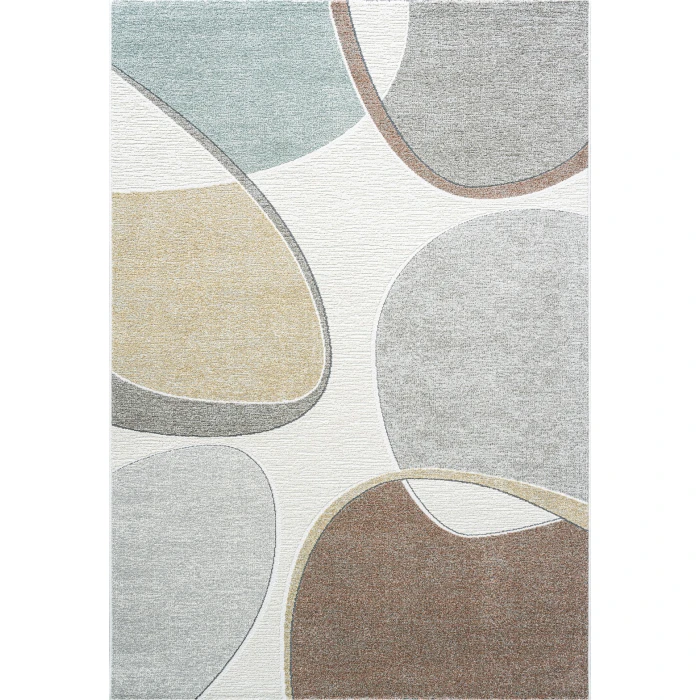 Dynamic Rugs POLARIS Ivory/Multi 46004 5ft. 3in. x 7ft. 7in. Rect. Rug