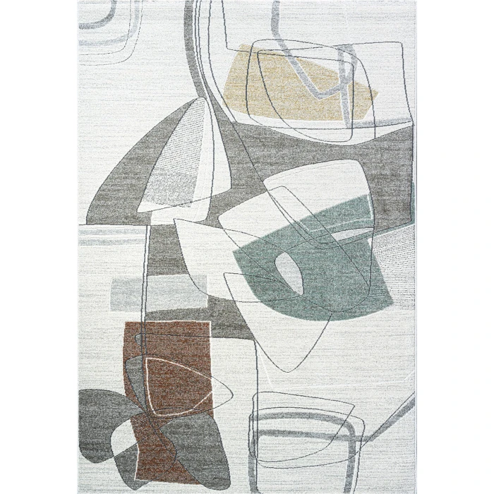 Dynamic Rugs POLARIS Ivory/Multi 46007 7ft. 10in. x 10ft. 10in. Rect. Rug
