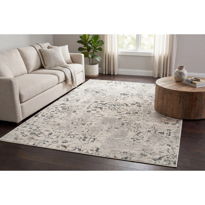 Dynamic Rugs QUARTZ Light Grey 25010 5ft. 3in. x 7ft. 7in. Rect. Rug