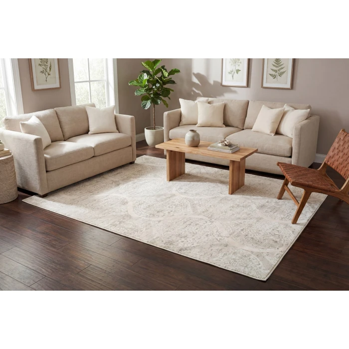 Dynamic Rugs QUARTZ Ivory 26190 9ft. 2in. x 12ft. 10in. Rect. Rug