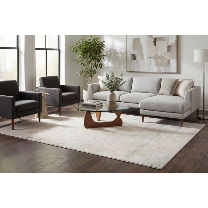 Dynamic Rugs QUARTZ Ivory/Beige 27031 5ft. 3in. Round Rug