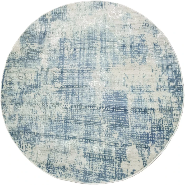 Dynamic Rugs QUARTZ Blue 27035 5ft. 3in. Round Rug