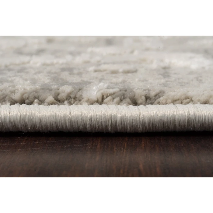 Dynamic Rugs QUARTZ Ivory/Silver 27039 2ft. 2in. x 7ft. 7in. Rect. Rug
