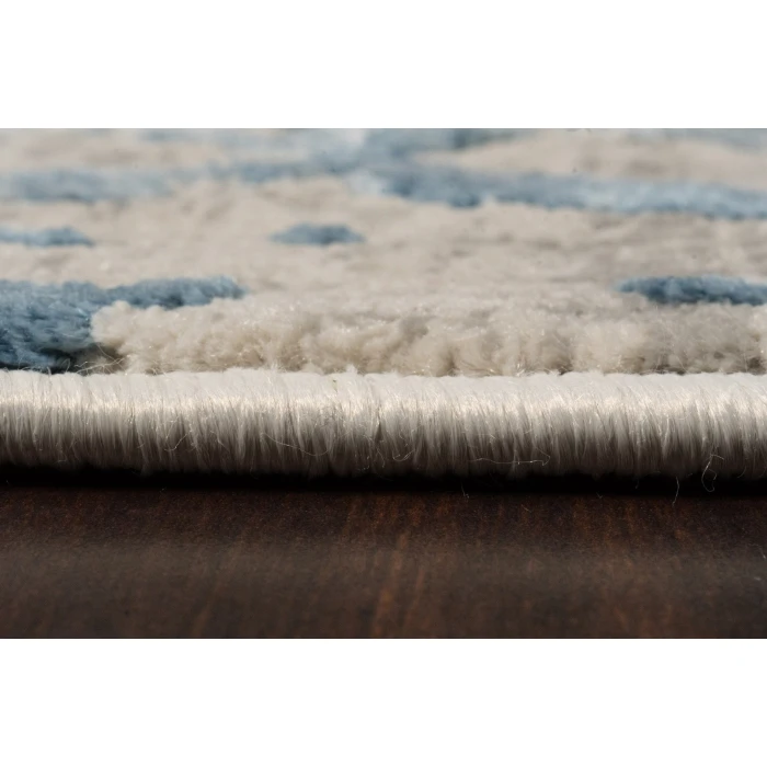 Dynamic Rugs QUARTZ Ivory/Blue 27039 2ft. 2in. x 7ft. 7in. Rect. Rug