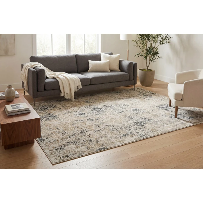 Dynamic Rugs QUARTZ Light Beige/Grey 27040 2ft. 2in. x 7ft. 7in. Rect. Rug