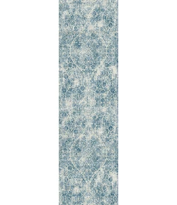 Dynamic Rugs QUARTZ Ivory/Blue 27040 2ft. 2in. x 7ft. 7in. Rect. Rug