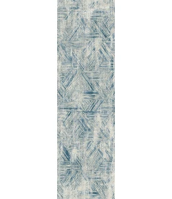 Dynamic Rugs QUARTZ Beige/Blue 27041 2ft. 2in. x 7ft. 7in. Rect. Rug