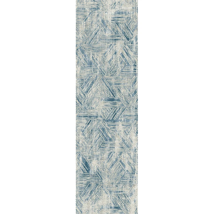 Dynamic Rugs QUARTZ Beige/Blue 27041 2ft. 2in. x 7ft. 7in. Rect. Rug