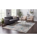 Dynamic Rugs QUARTZ Beige/Blue 27041 2ft. 2in. x 7ft. 7in. Rect. Rug