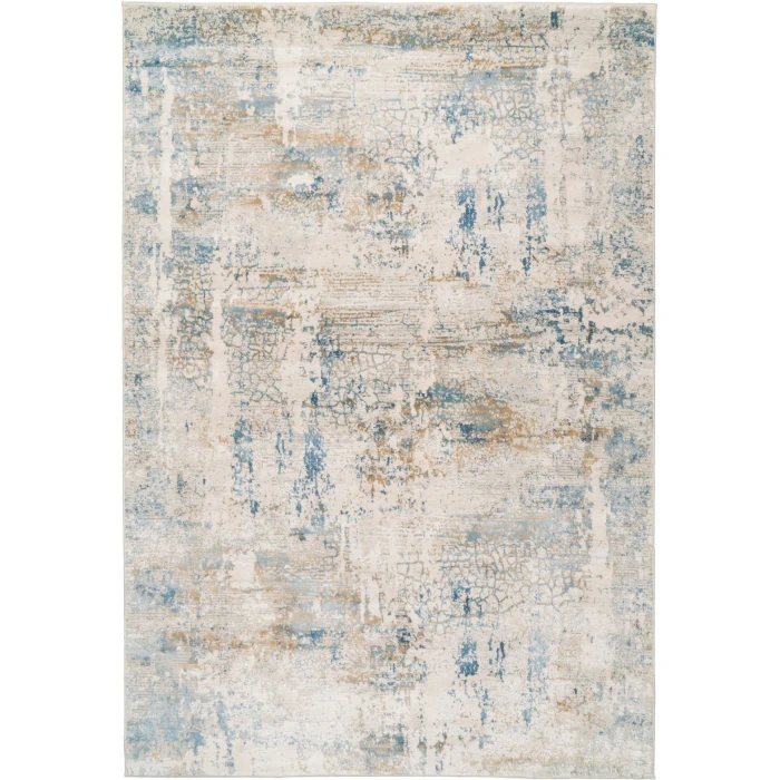 Dynamic Rugs QUARTZ Ivory/Blue 27050 3ft. 11in. x 5ft. 7in. Rect. Rug