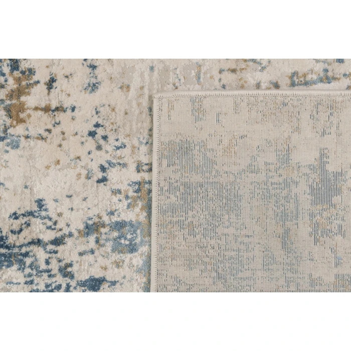 Dynamic Rugs QUARTZ Ivory/Blue 27050 2ft. 2in. x 7ft. 7in. Rect. Rug