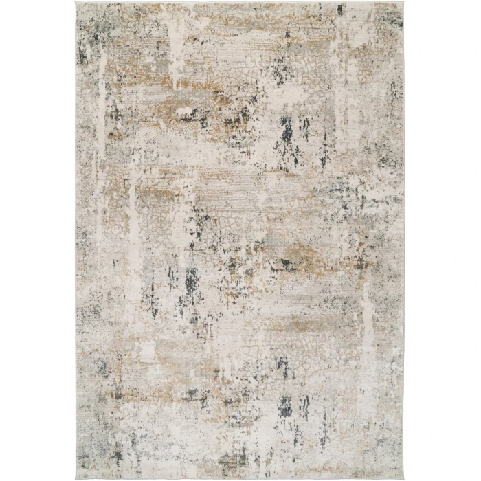 Dynamic Rugs QUARTZ Ivory/Grey 27050 3ft. 11in. x 5ft. 7in. Rect. Rug