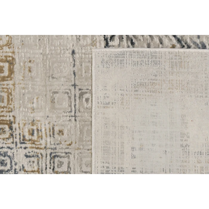 Dynamic Rugs QUARTZ Ivory/Slate 27071 2ft. 2in. x 7ft. 7in. Rect. Rug