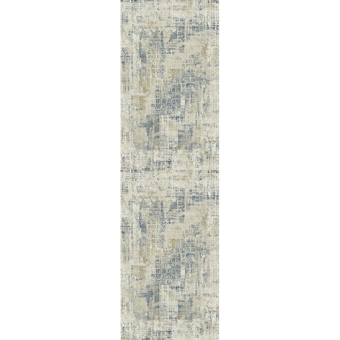 Dynamic Rugs QUARTZ Ivory/Slate 27071 2ft. 2in. x 7ft. 7in. Rect. Rug