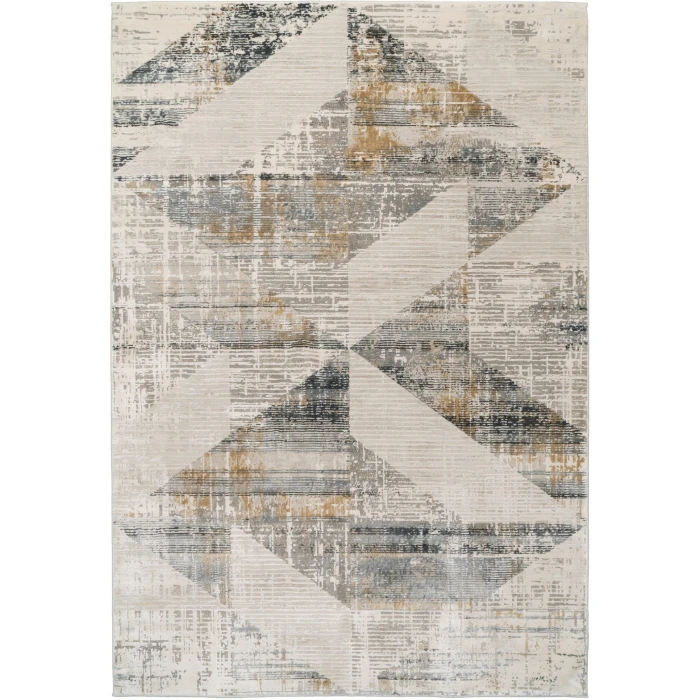Dynamic Rugs QUARTZ Ivory/Slate 27072 5ft. 3in. x 7ft. 7in. Rect. Rug