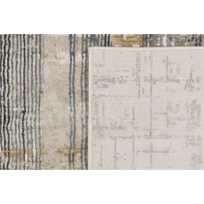 Dynamic Rugs QUARTZ Ivory/Slate 27072 5ft. 3in. x 7ft. 7in. Rect. Rug