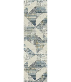 Dynamic Rugs QUARTZ Ivory/Slate 27072 2ft. 2in. x 7ft. 7in. Rect. Rug