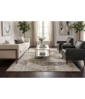Dynamic Rugs QUARTZ Ivory/Slate 27072 5ft. 3in. x 7ft. 7in. Rect. Rug
