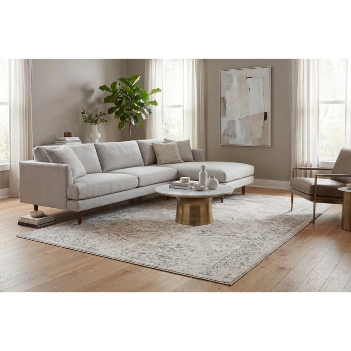 Dynamic Rugs QUARTZ Ivory 27073 2ft. 2in. x 7ft. 7in. Rect. Rug
