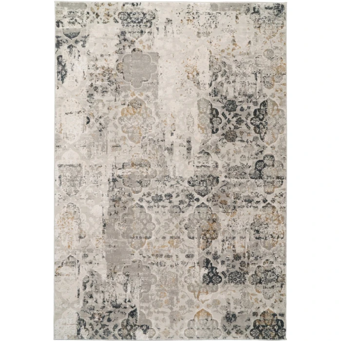 Dynamic Rugs QUARTZ Ivory/Grey 27077 7ft. 10in. x 10ft. 10in. Rect. Rug