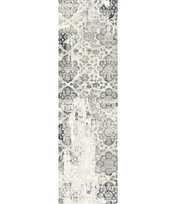 Dynamic Rugs QUARTZ Ivory/Grey 27077 2ft. 2in. x 7ft. 7in. Rect. Rug